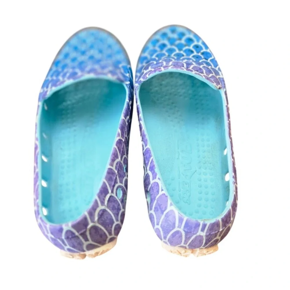 Floafers Posh Driver Loafer Slip‎ on Water Shoes Mermaid Scale Pattern Kids Sz 1
